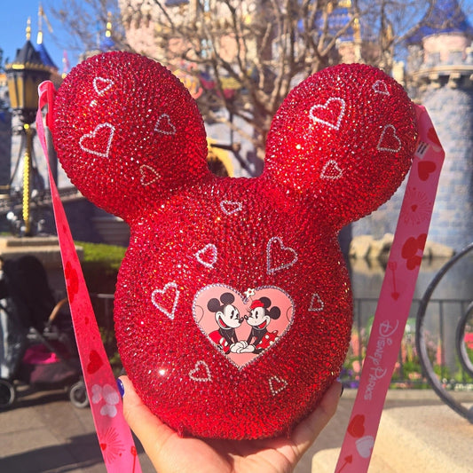 Blinged Disney Valentines Popcorn Bucket